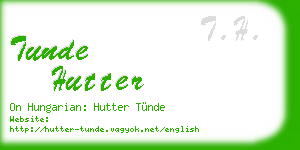 tunde hutter business card